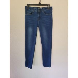New Amsterdam Womens Skinny Jeans Medium Wash Blue Size 14 27" Inseam #24